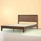 preview thumbnail 9 of 9, Priage by Zinus Antique Espresso Solid Wood Platform Bed Queen
