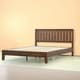 preview thumbnail 7 of 9, Priage by Zinus Antique Espresso Solid Wood Platform Bed Full