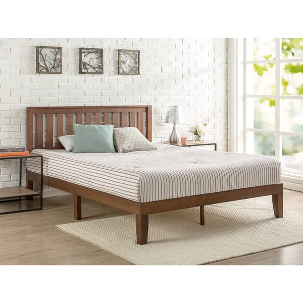 Suzanne Metal and Wood Platform Bed Frame with USB Port - Zinus