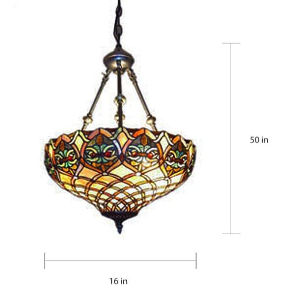 Home Garden Stained Glass Mission Style Pendant Light Hanging