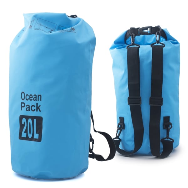 Zodaca 20L Durable Nylon Waterproof Outdoor Adventure Dry Bag Backpack for Kayaking Boating Floating Swimming Camping Sports