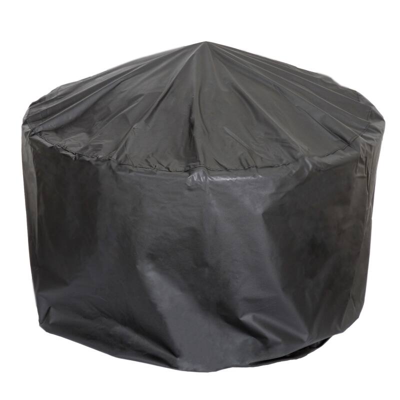 Fire Pit Set - Includes Spark Screen and Log Poker - 32" Round Metal Firepit by Pure Garden - 32 x 32 x 20.5