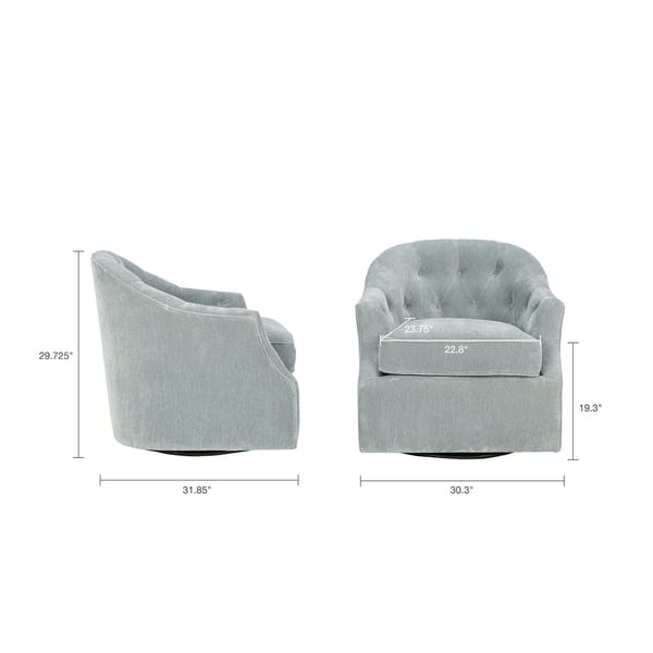 Shop Madison Park Gayla Light Blue Swivel Chair On Sale Overstock 16148868