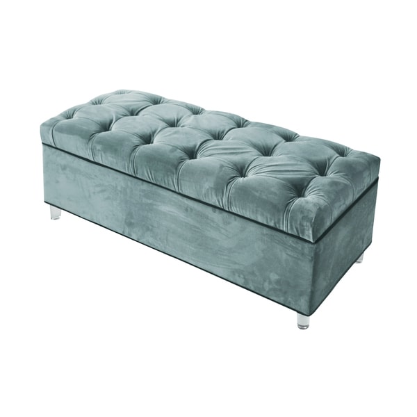 Shop Pandora 48 Inch Tufted Velvet Storage Bench With