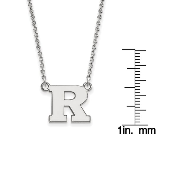 Sterling Silver Rutgers Pendant in Heart by LogoArt