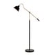 preview thumbnail 2 of 3, Catalina Nelson 60.25" Adjustable Antique Brass and Matte Black Metal Floor Lamp