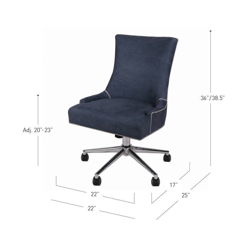Charlotte Chrome Denim Office Chair