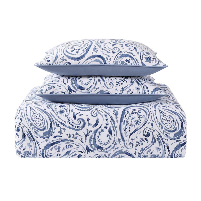 Oceanfront Resort Indienne Paisley Cotton Duvet Cover 3-piece Set