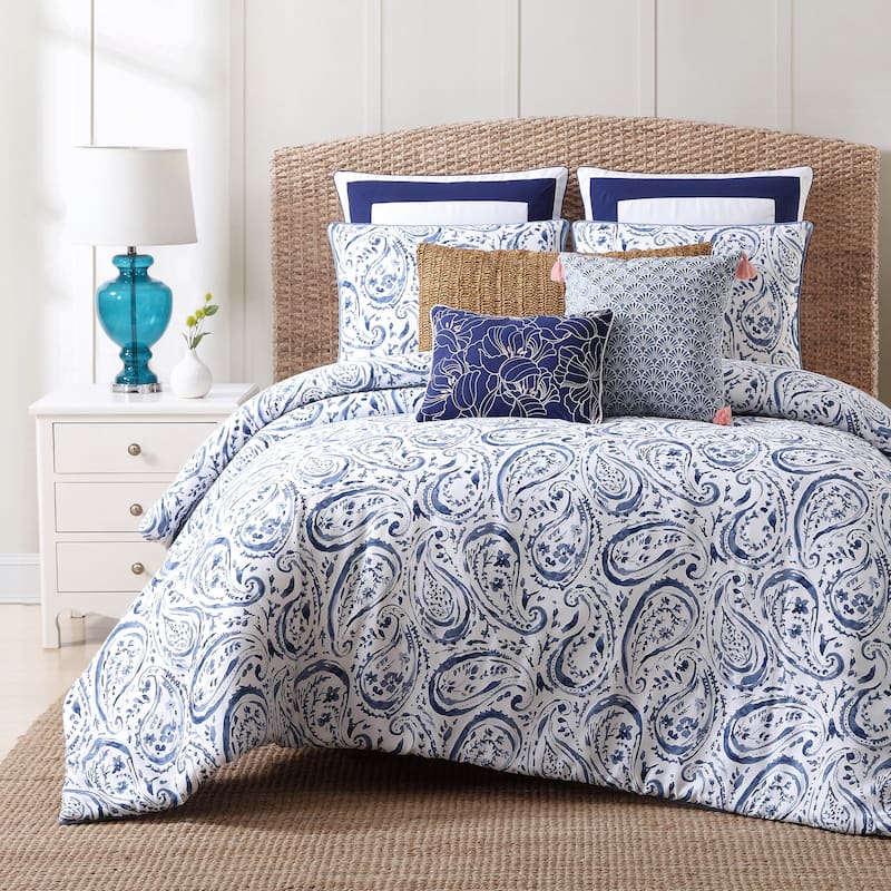 Oceanfront Resort Indienne Paisley Cotton Duvet Cover 3-piece Set