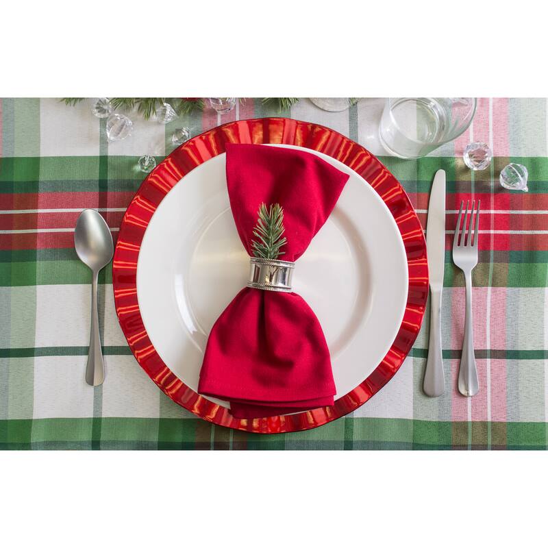 Red Cotton Square Buffet Napkin (Set of 12)
