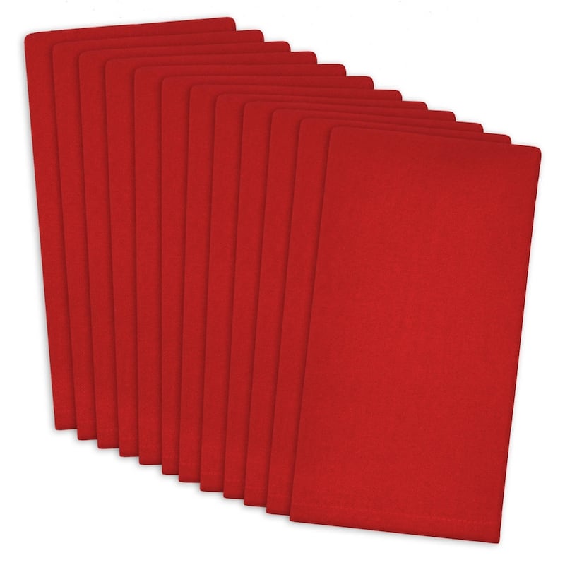 Red Cotton Square Buffet Napkin (Set of 12)