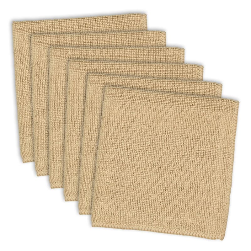 DII Tan Microfiber 12-inch Dishcloths (Set of 6)