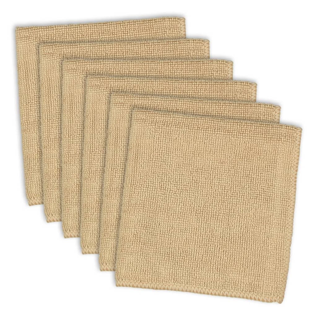 DII Tan Microfiber 12-inch Dishcloths (Set of 6)