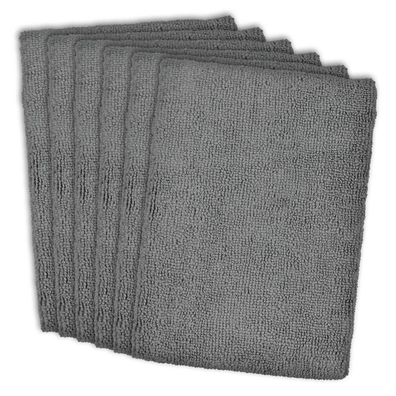Grey Microfiber Dishtowel (Set of 6)
