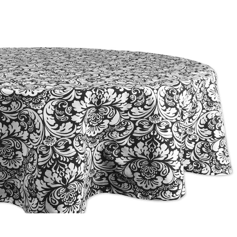 Black Damask Tablecloth