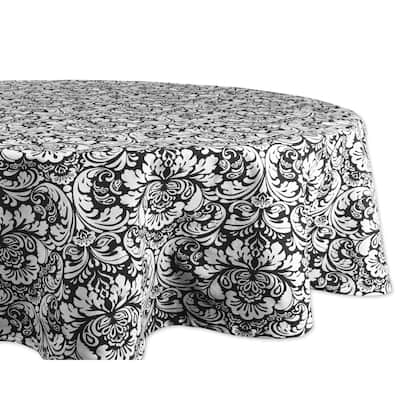 Black Damask Tablecloth