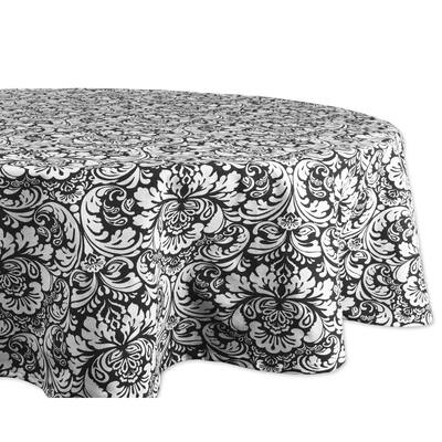 Black Damask Tablecloth