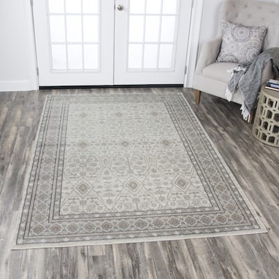 Alora Decor Venice Ivory, Beige, and Brown Abstract Rug