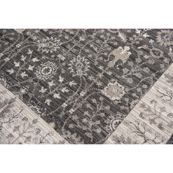 Alora Decor Swagger Ivory, Taupe, Grey, and Black Persian-style Floral Rug