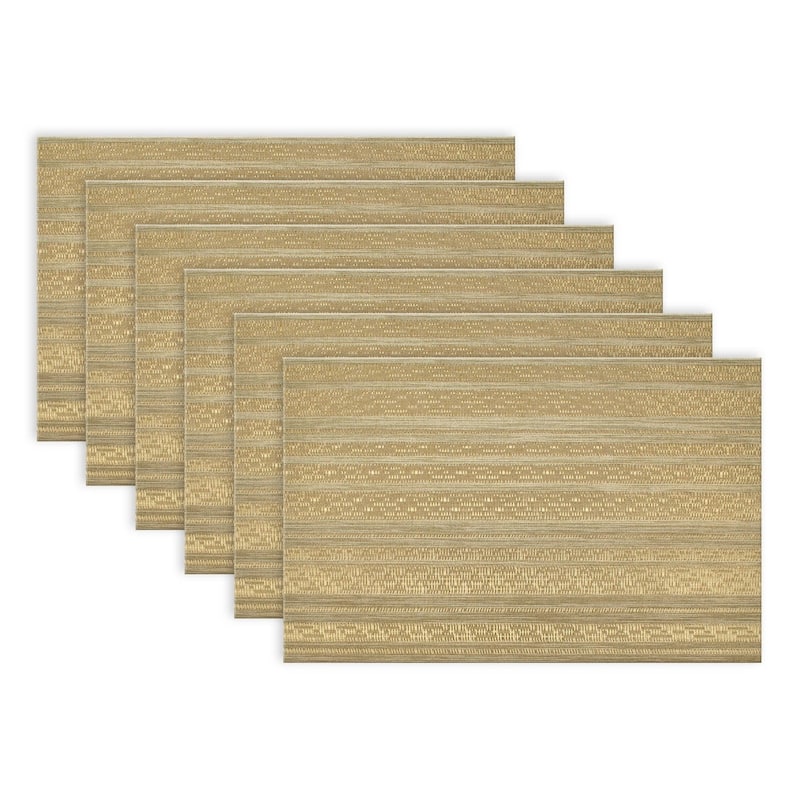 Metallic Basketweave Placemat (Set of 6)