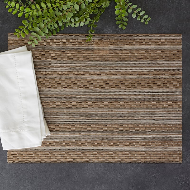 Metallic Basketweave Placemat (Set of 6) - Gold