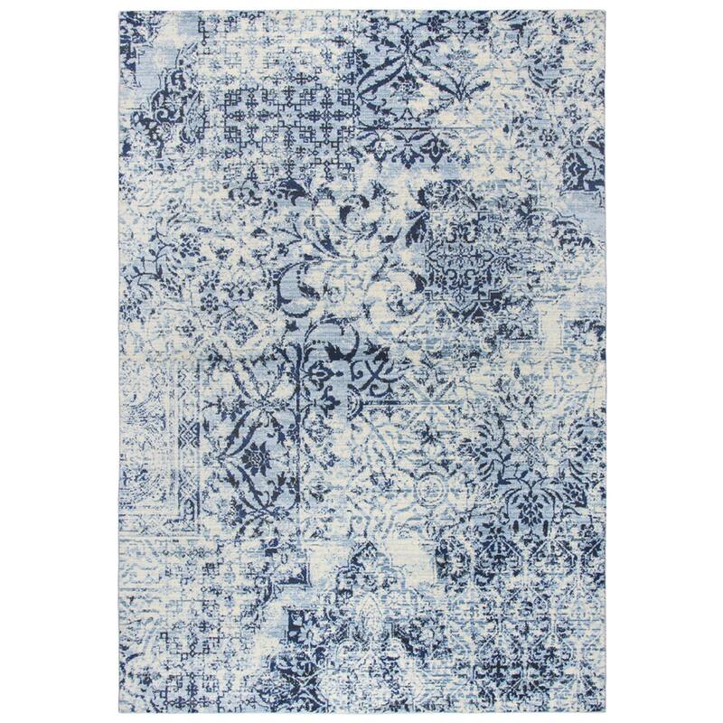 Alora Decor Swagger Ivory, Blue, and Black Persian-style Rug