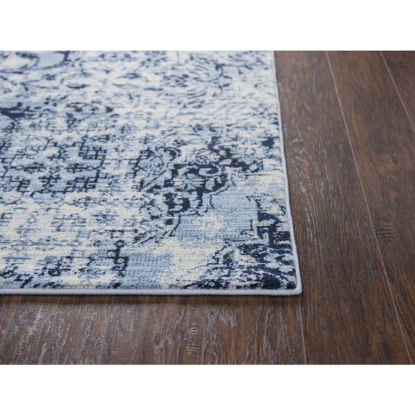 Alora Decor Swagger Ivory, Blue, and Black Persian-style Rug