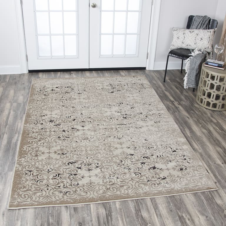 Alora Decor Swagger Collection Medallion Transitional Rug - 5'3" x 7'6"