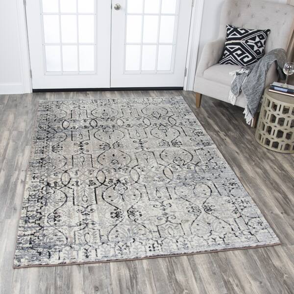 Evoke Rug Silver Ivory 6 7 X6 7 Round Safavieh Area Rugs Navy Area Rug Traditional Area Rugs