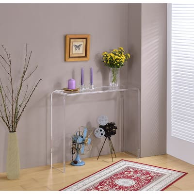 Lucite Clear Acrylic Console Table