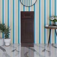 Vanity Art 12 Inch Bathroom Vanity Base Cabinet Single Right Offset Solid Wood Small Bathroom Storage Floor Cabinet