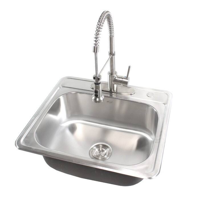 25-Inch Stainless Steel Top Mount Drop In Single Bowl Kitchen / Bar/ Island Sink - 18 Gauge