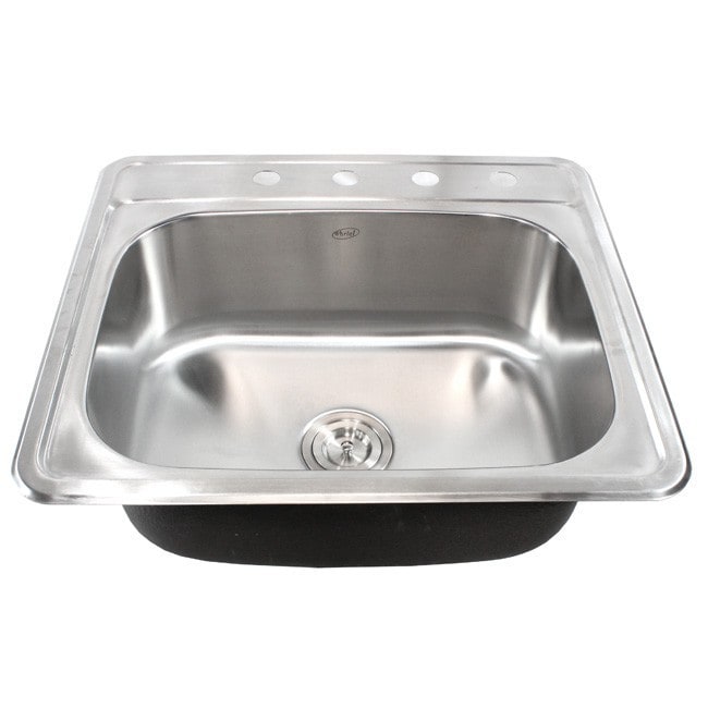 25-Inch Stainless Steel Top Mount Drop In Single Bowl Kitchen / Bar/ Island Sink - 18 Gauge