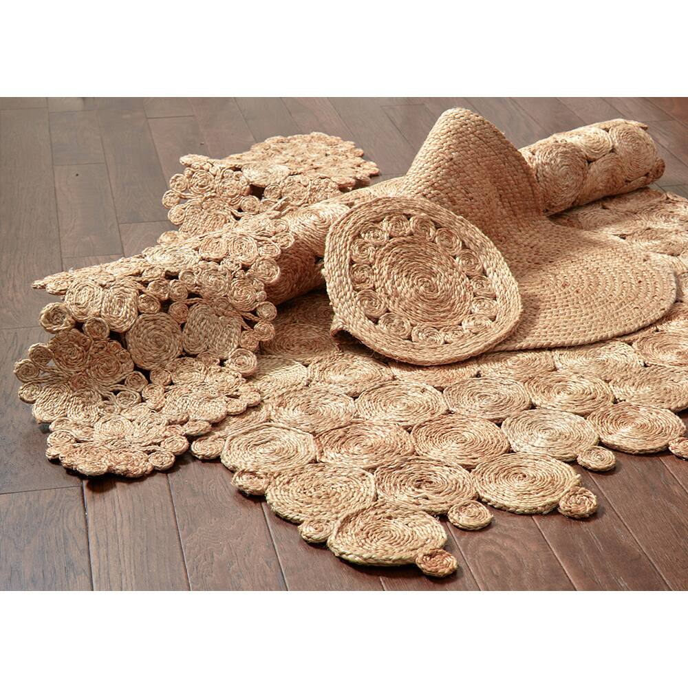 Sevita Jute Woven Placemat, Natural, 1'3" x 1'3", Set of Two 15" x 15