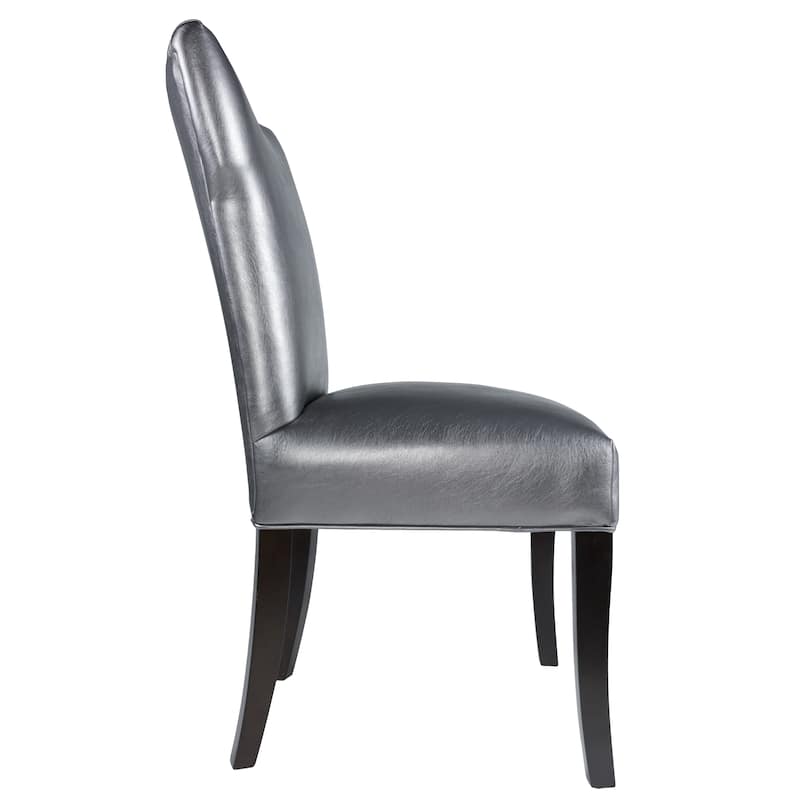 BELLA Collection SIZZLE Upholstered Contemporary Armless Dining Side Chairs, Espresso legs (Set of 2)