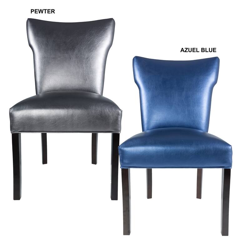 BELLA Collection SIZZLE Upholstered Contemporary Armless Dining Side Chairs, Espresso legs (Set of 2)