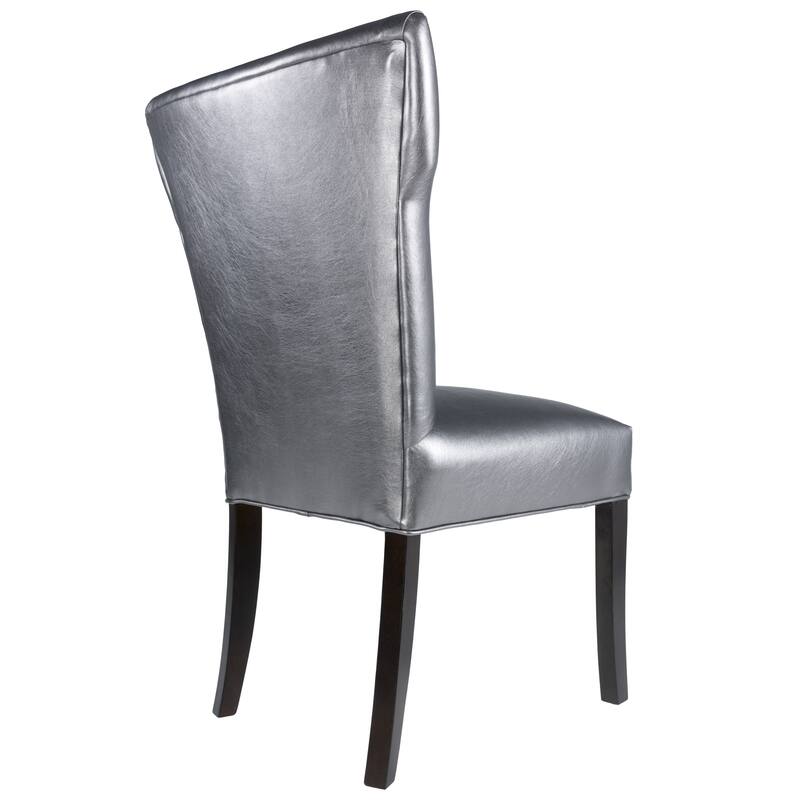 BELLA Collection SIZZLE Upholstered Contemporary Armless Dining Side Chairs, Espresso legs (Set of 2)