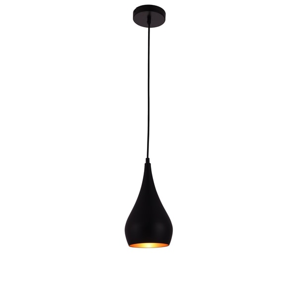 Living District Nora Collection Black 1-Light Pendant
