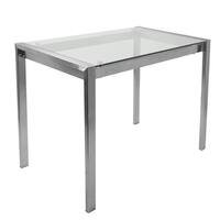 LumiSource Fuji Contemporary Stainless Steel Counter Table - Silver