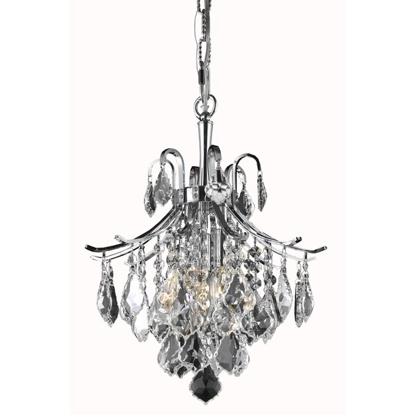 Living District Amelia Collection Chrome 3-Light Pendant