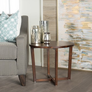 Tansy Round Acacia Wood End Table by Christopher Knight Home