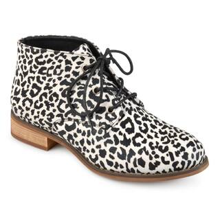 lace up stacked heel booties
