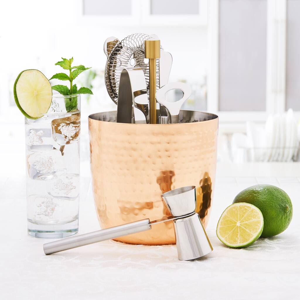 Aura Hammered Copper Bar Tools Set