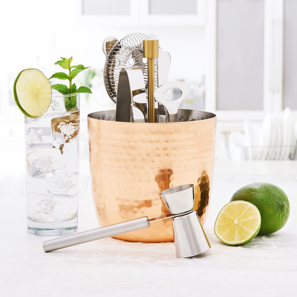 Aura Hammered Copper Bar Tools Set