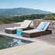 Corvus Outdoor Wicker Adjustable Chaise Lounges with Cushions (Set of 2) - Thumbnail 3