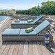 Corvus Outdoor Wicker Adjustable Chaise Lounges with Cushions (Set of 2) - Thumbnail 2