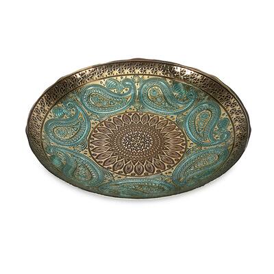 Gorgeous Paisley Glass Bowl