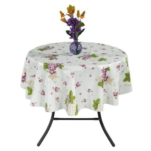 outdoor vinyl round tablecloth