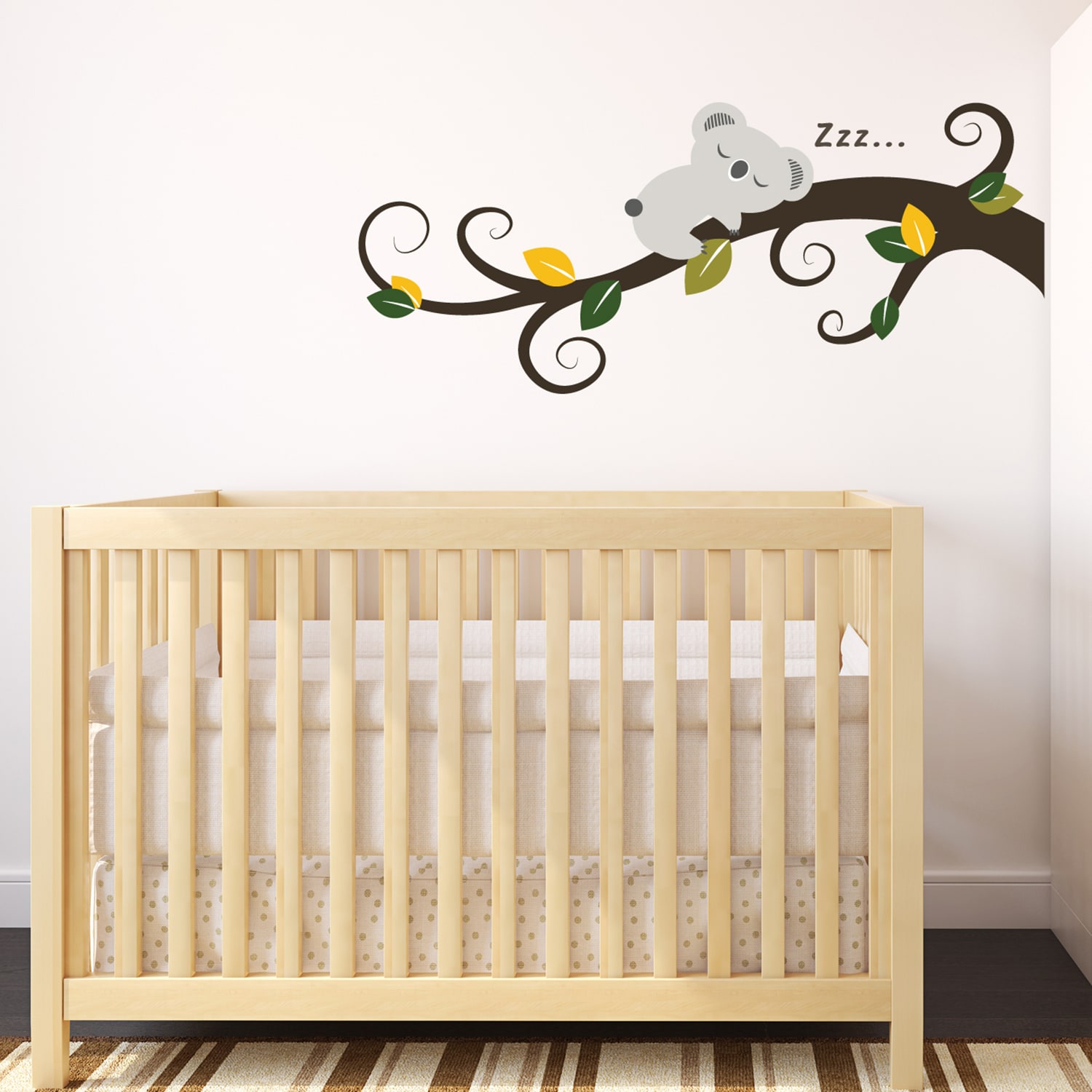 Shop Walplus Ws3043 Sleeping Koala And Tree Branch Nursery Wall