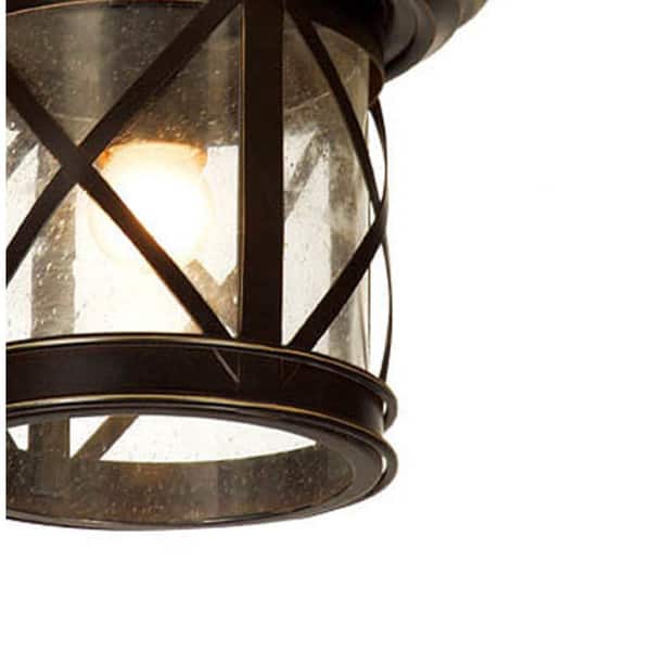 AA Warehousing 1 Light Outdoor Ceiling Mounted light in Sandy Black Finish